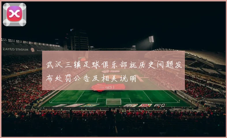 武汉三镇足球俱乐部就历史问题发布处罚公告及相关说明